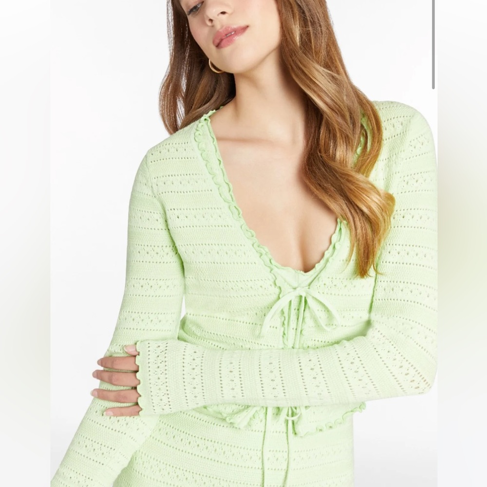 NEW Amanda Uprichard Lainey Cardigan in Cucumber size S